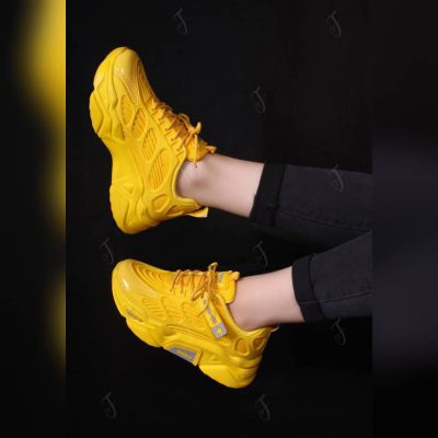 کفش کتونی دخترانه زرد رنگ ارزان